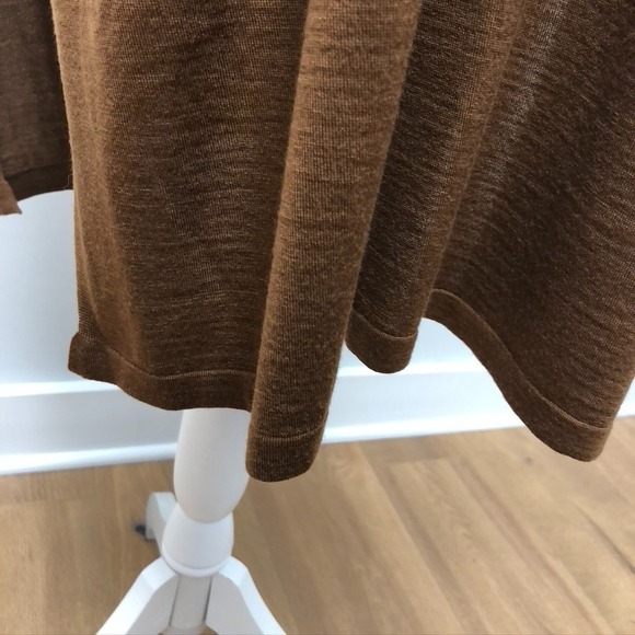MaxMara WoolTunic Sweater Womens Small Blue Brown Long Sleeve Oversize Lagenlook - Picture 4 of 14